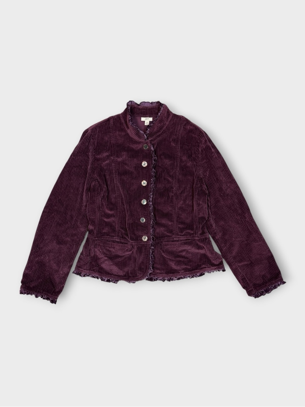 J.Jill | Plum Corduroy Peplum Jacket
